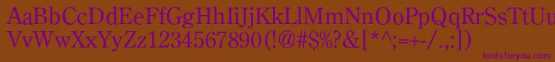 Agcenturionc Font – Purple Fonts on Brown Background