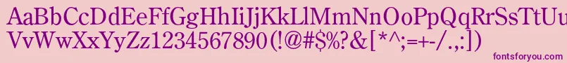 Agcenturionc Font – Purple Fonts on Pink Background