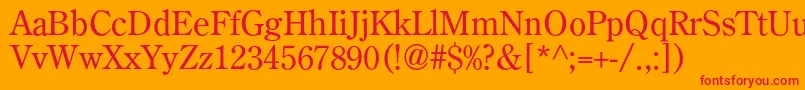 Agcenturionc Font – Red Fonts on Orange Background