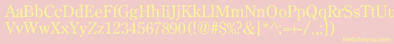 Agcenturionc Font – Yellow Fonts on Pink Background
