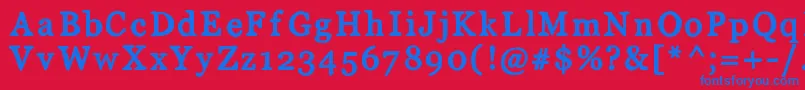 Mixserif Font – Blue Fonts on Red Background