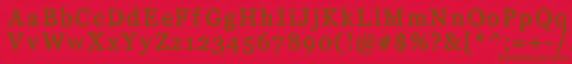 フォントMixserif – 赤い背景に茶色の文字