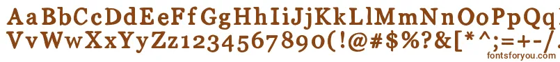 Mixserif-Schriftart – Braune Schriften auf weißem Hintergrund