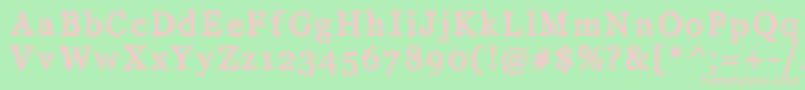 Mixserif Font – Pink Fonts on Green Background