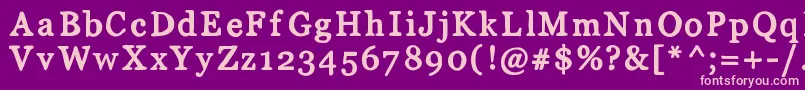 Mixserif-Schriftart – Rosa Schriften auf violettem Hintergrund
