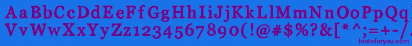 Mixserif Font – Purple Fonts on Blue Background