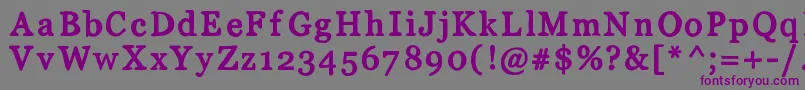 Mixserif-fontti – violetit fontit harmaalla taustalla
