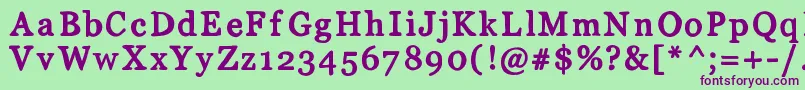 Mixserif Font – Purple Fonts on Green Background