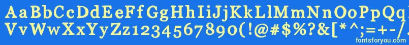 Mixserif Font – Yellow Fonts on Blue Background