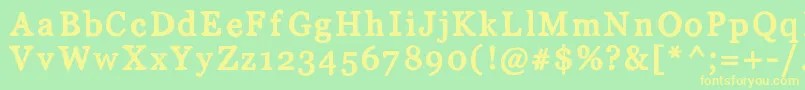 Mixserif Font – Yellow Fonts on Green Background