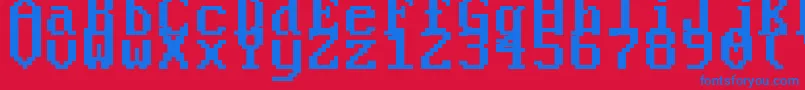 PerfectDosVga437 Font – Blue Fonts on Red Background