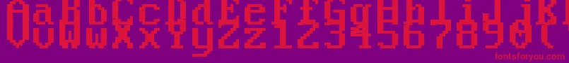 PerfectDosVga437 Font – Red Fonts on Purple Background