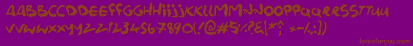 Splatink-Schriftart – Braune Schriften auf violettem Hintergrund