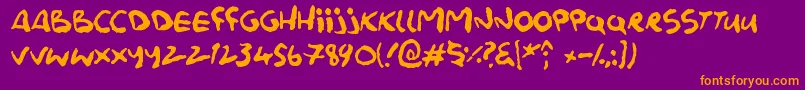 Splatink Font – Orange Fonts on Purple Background