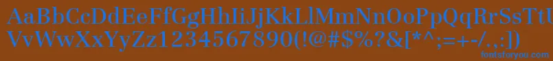 LinotypeCentennialLt55Roman Font – Blue Fonts on Brown Background