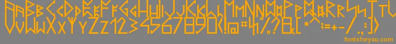 LatinRunesV20 Font – Orange Fonts on Gray Background