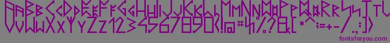 LatinRunesV20 Font – Purple Fonts on Gray Background