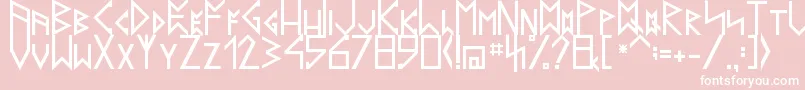 LatinRunesV20 Font – White Fonts on Pink Background