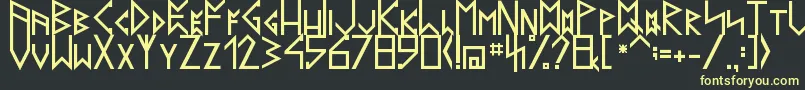 fuente LatinRunesV20 – Fuentes Amarillas Sobre Fondo Negro