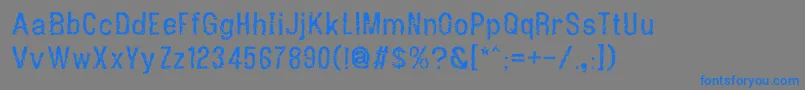 DontwrR Font – Blue Fonts on Gray Background