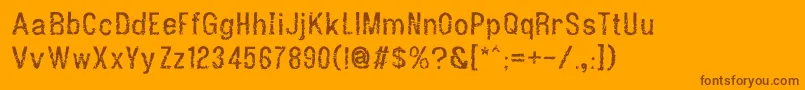 DontwrR Font – Brown Fonts on Orange Background