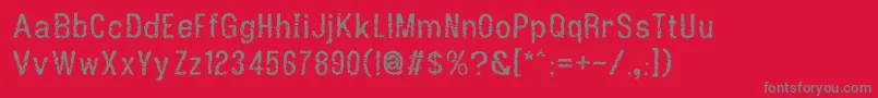 DontwrR Font – Gray Fonts on Red Background