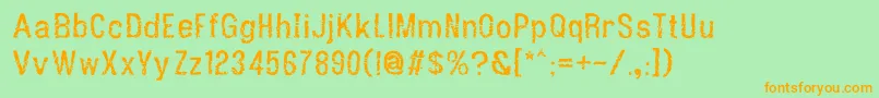 DontwrR Font – Orange Fonts on Green Background