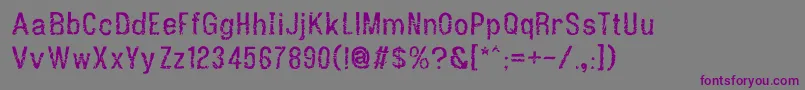 DontwrR Font – Purple Fonts on Gray Background