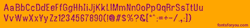 DontwrR Font – Purple Fonts on Orange Background