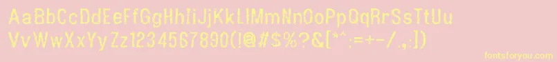 DontwrR Font – Yellow Fonts on Pink Background