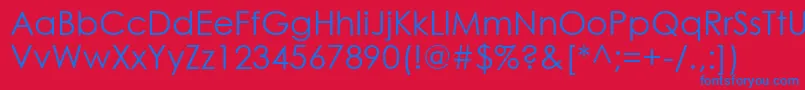 Ft53 Font – Blue Fonts on Red Background