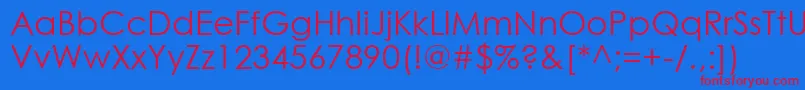 Ft53 Font – Red Fonts on Blue Background