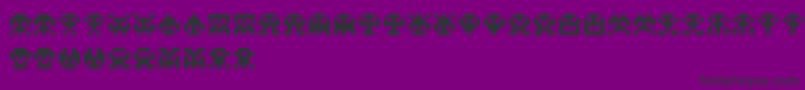 ScumskullzRegular-Schriftart – Schwarze Schriften auf violettem Hintergrund