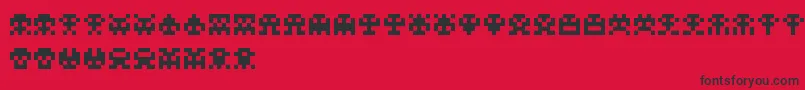 ScumskullzRegular Font – Black Fonts on Red Background