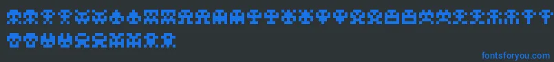 ScumskullzRegular Font – Blue Fonts on Black Background