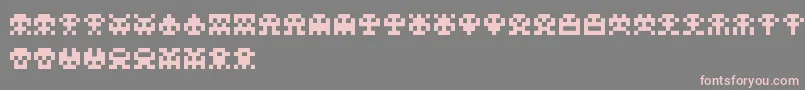 フォントScumskullzRegular – 灰色の背景にピンクのフォント