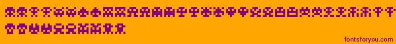 ScumskullzRegular Font – Purple Fonts on Orange Background