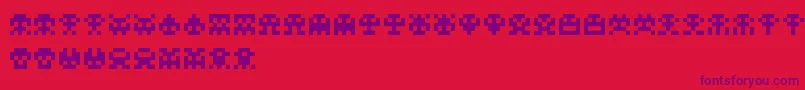 Подробнее о шрифте ScumskullzRegular Шрифт ScumskullzRegular – фиолетовые шрифты на красном фоне