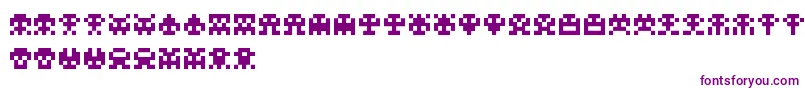 ScumskullzRegular-Schriftart – Violette Schriften auf weißem Hintergrund