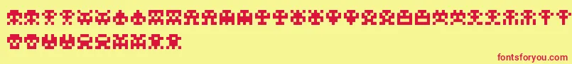 ScumskullzRegular Font – Red Fonts on Yellow Background