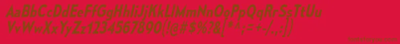 En savoir plus sur la police MesmerizeScSbIt Police MesmerizeScSbIt – polices brunes sur fond rouge