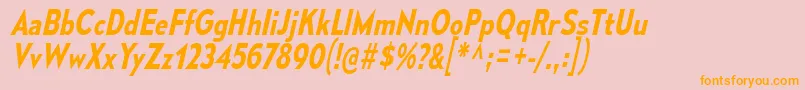 MesmerizeScSbIt Font – Orange Fonts on Pink Background