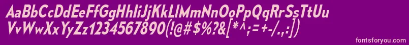 MesmerizeScSbIt Font – Pink Fonts on Purple Background