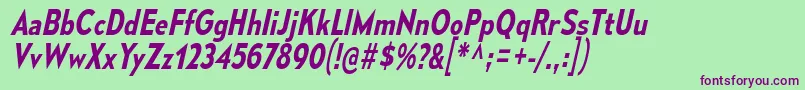 MesmerizeScSbIt Font – Purple Fonts on Green Background