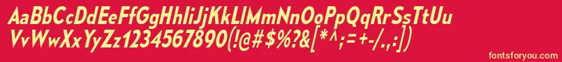 MesmerizeScSbIt Font – Yellow Fonts on Red Background