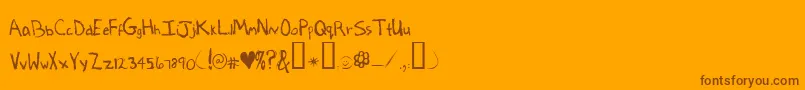 LactoseIntolerant Font – Brown Fonts on Orange Background