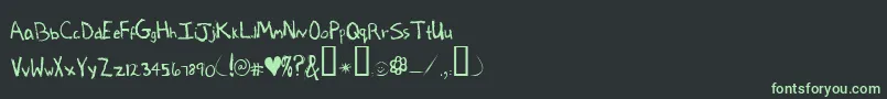 LactoseIntolerant Font – Green Fonts on Black Background