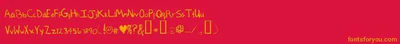 LactoseIntolerant Font – Orange Fonts on Red Background