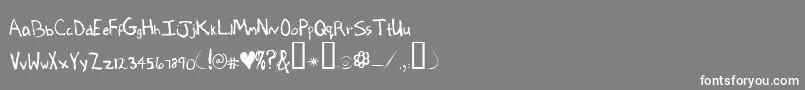 LactoseIntolerant Font – White Fonts on Gray Background