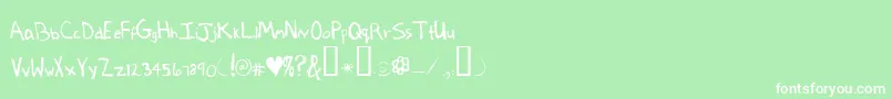 LactoseIntolerant Font – White Fonts on Green Background